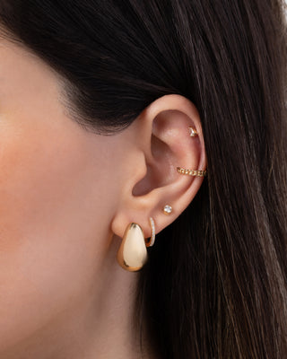 14k Gold Small Bubble Hoops