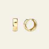 14k Gold Small Bubbled Flat Hoop Earrings Hoops & Huggies Zoe Lev Jewelry