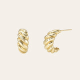 14K Gold Small Croissant Stud Earrings Studs Zoe Lev Jewelry