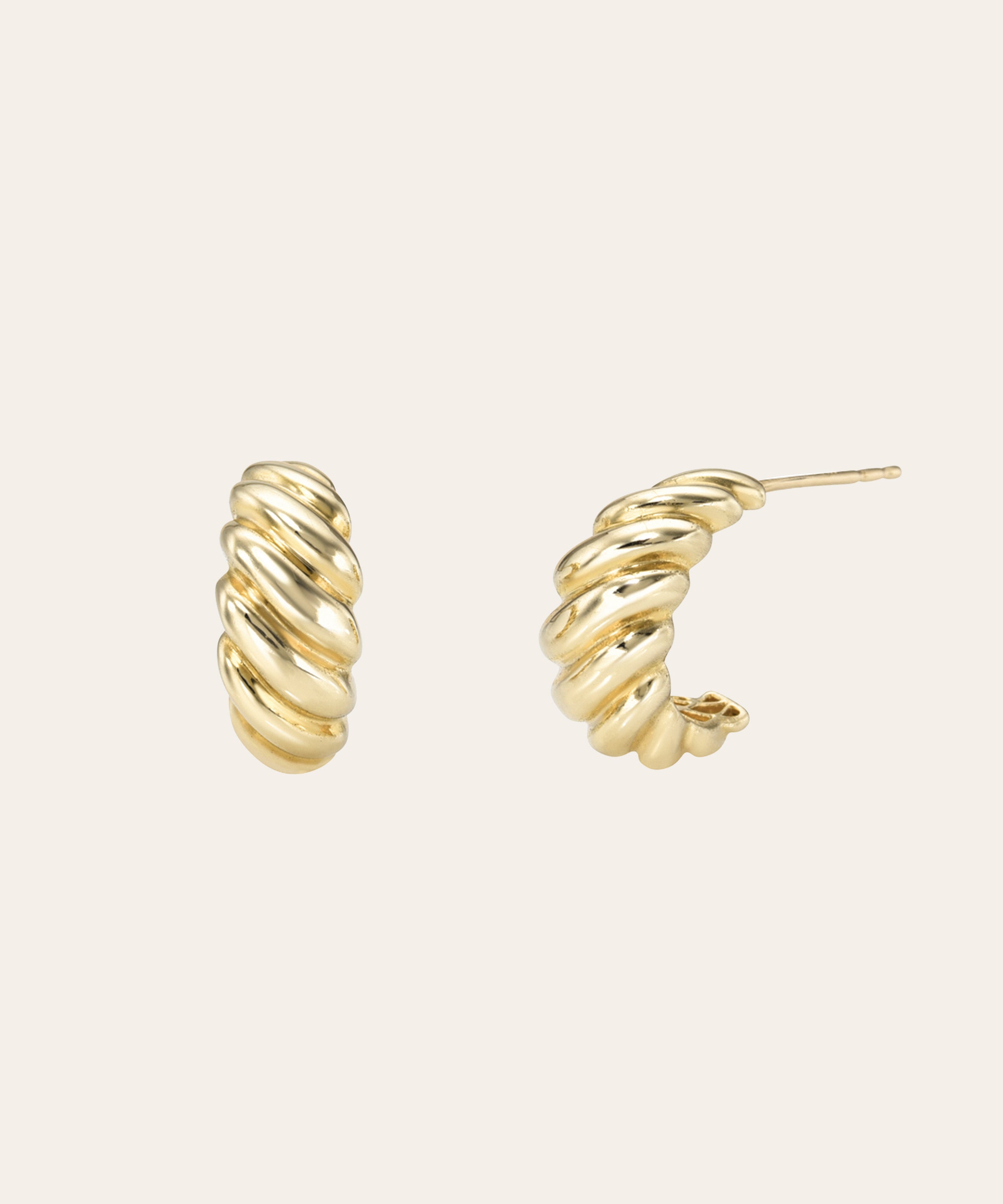 14k Small Croissant Studs - Pair SAMPLE SALE Zoe Lev Jewelry