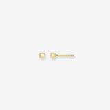 14k Gold Small Cube Stud Earrings Zoe Lev Jewelry