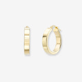 14k Gold Small Flat Hoop Earrings Hoops & Huggies Zoe Lev Jewelry
