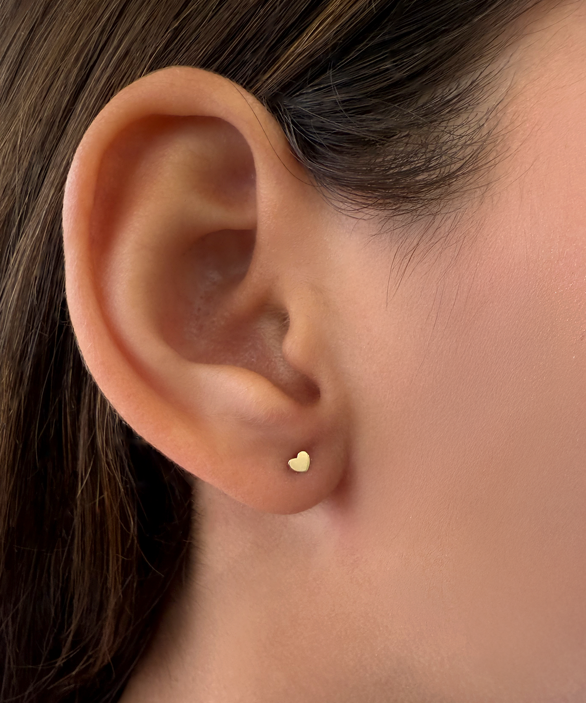 14k Gold Small Hearts Stud Earrings Kids Zoe Lev Jewelry