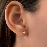 14k Gold Small Hearts Stud Earrings Kids Zoe Lev Jewelry