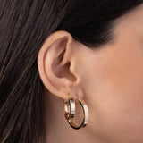 14k Gold Large Flat Hoop Earrings Hoops & Huggies Zoe Lev Jewelry