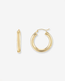 14k Gold Small Thick Hoop Earrings Hoops & Huggies Zoe Lev Jewelry