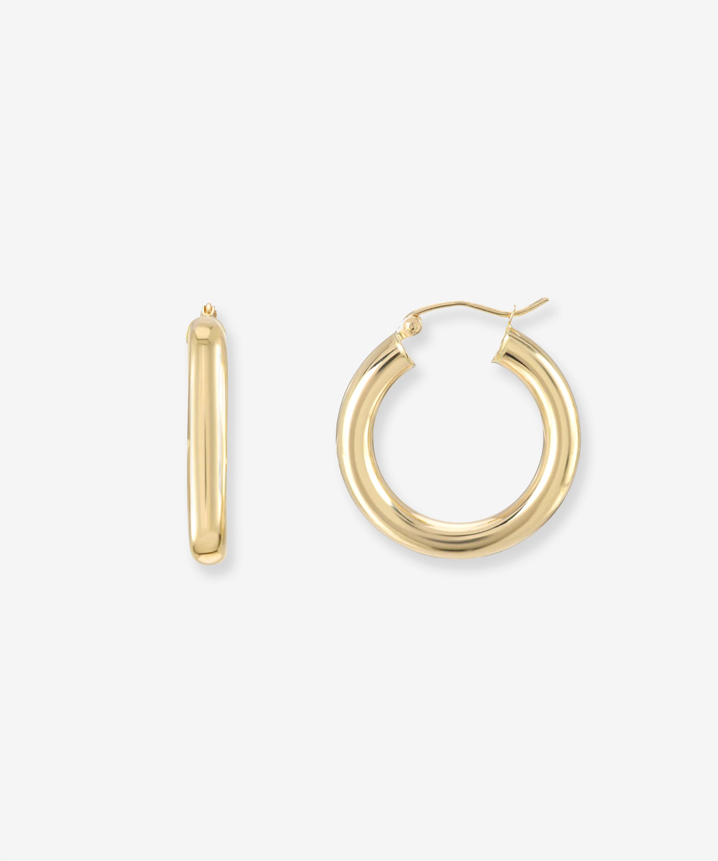 14k Gold Small Thick Hoop Earrings Hoops & Huggies Zoe Lev Jewelry