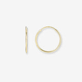 14k Gold Small Thread Hoop Earrings Hoops & Huggies Zoe Lev Jewelry