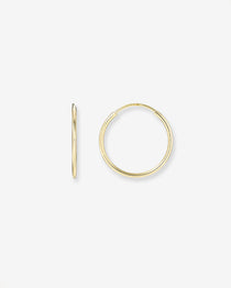 14k Gold Small Thread Hoop Earrings Hoops & Huggies Zoe Lev Jewelry