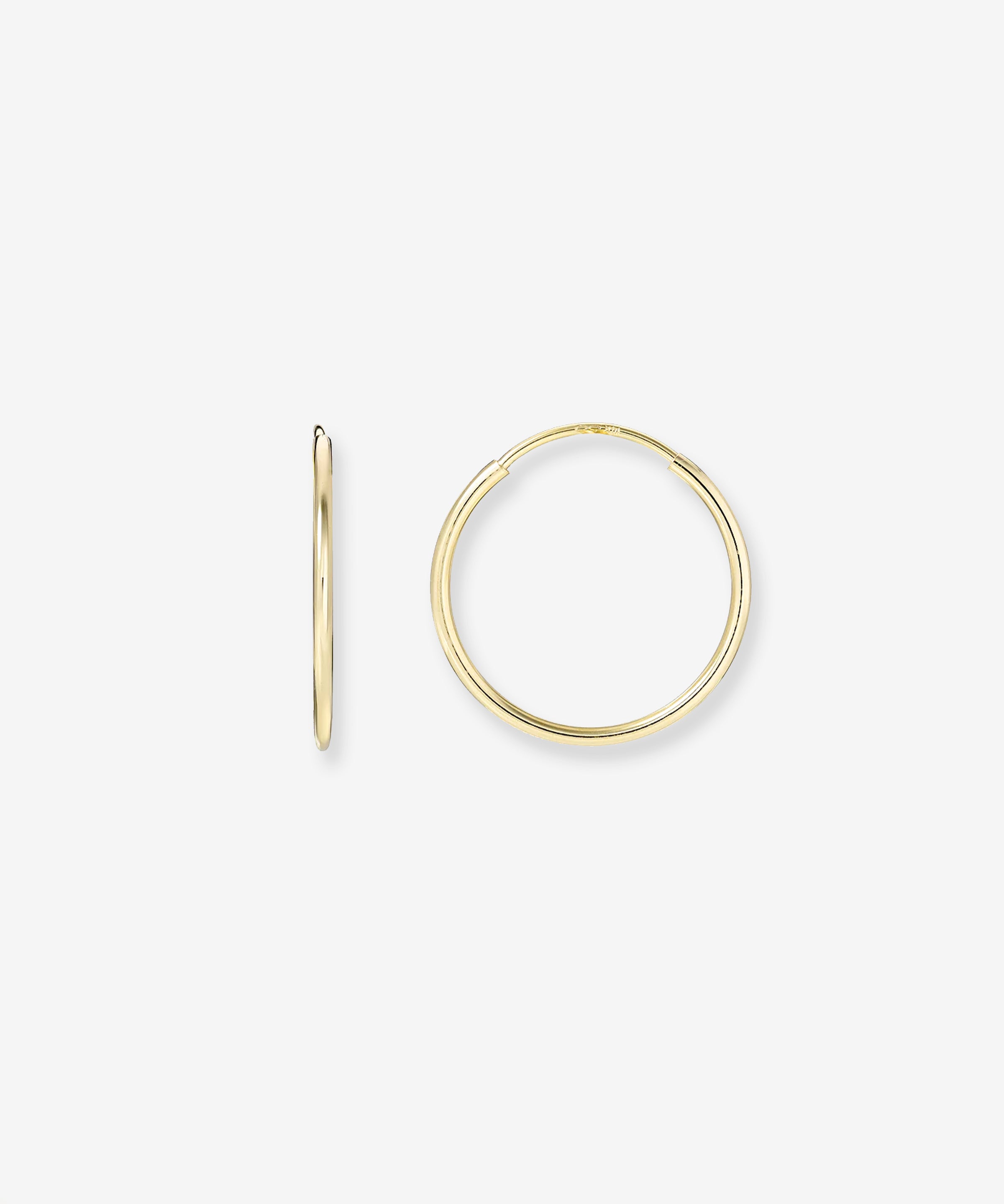 14k Gold Small Thread Hoop Earrings Hoops & Huggies Zoe Lev Jewelry