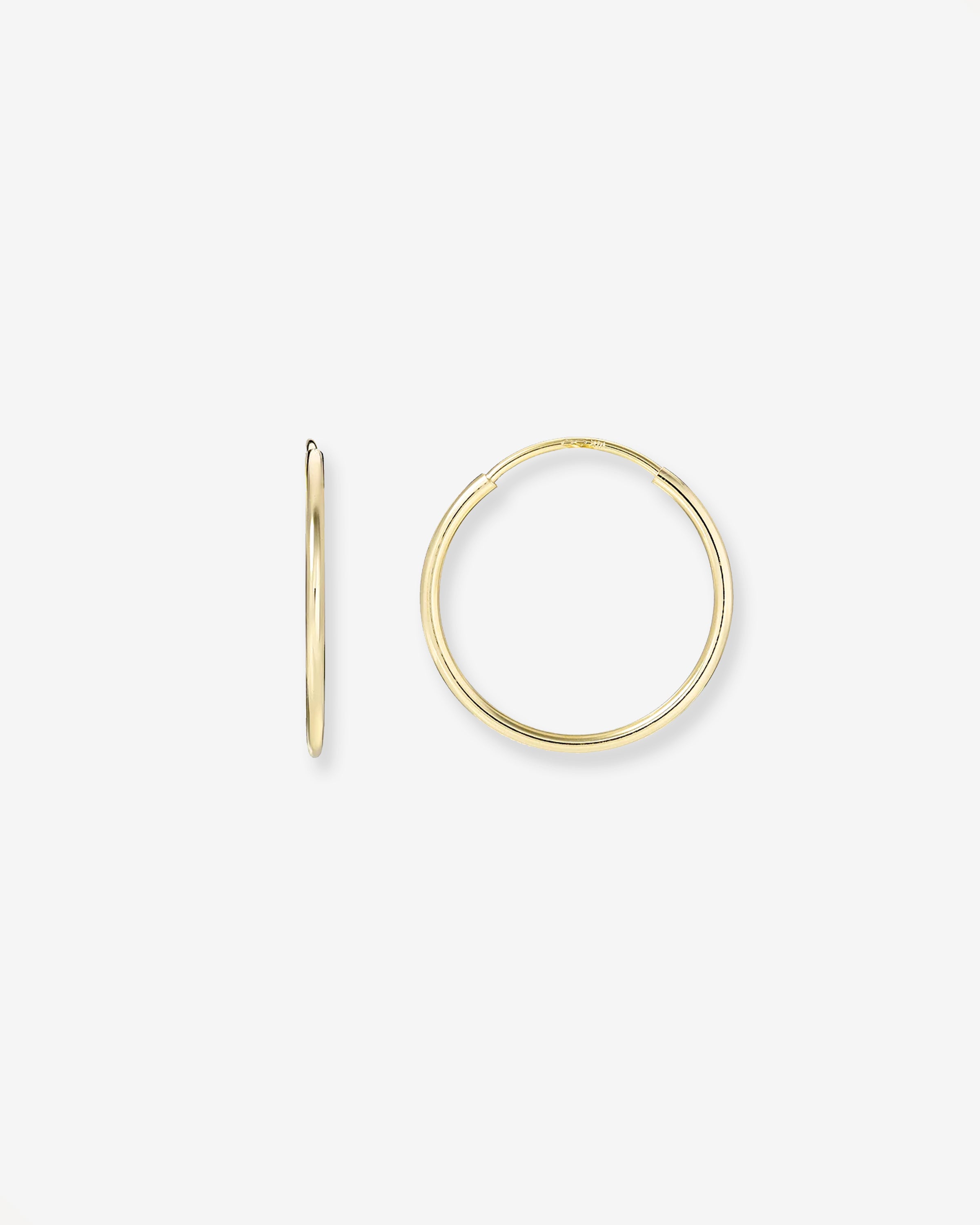 14k Gold Small Thread Hoop Earrings Hoops & Huggies Zoe Lev Jewelry
