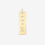 14k Gold Small Vertical Nameplate Pendant Personalized Zoe Lev Jewelry