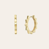 14k Gold Spike Huggie Earrings Hoops & Huggies Zoe Lev Jewelry
