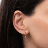 14k Gold Spike Huggie Earrings Hoops & Huggies Zoe Lev Jewelry