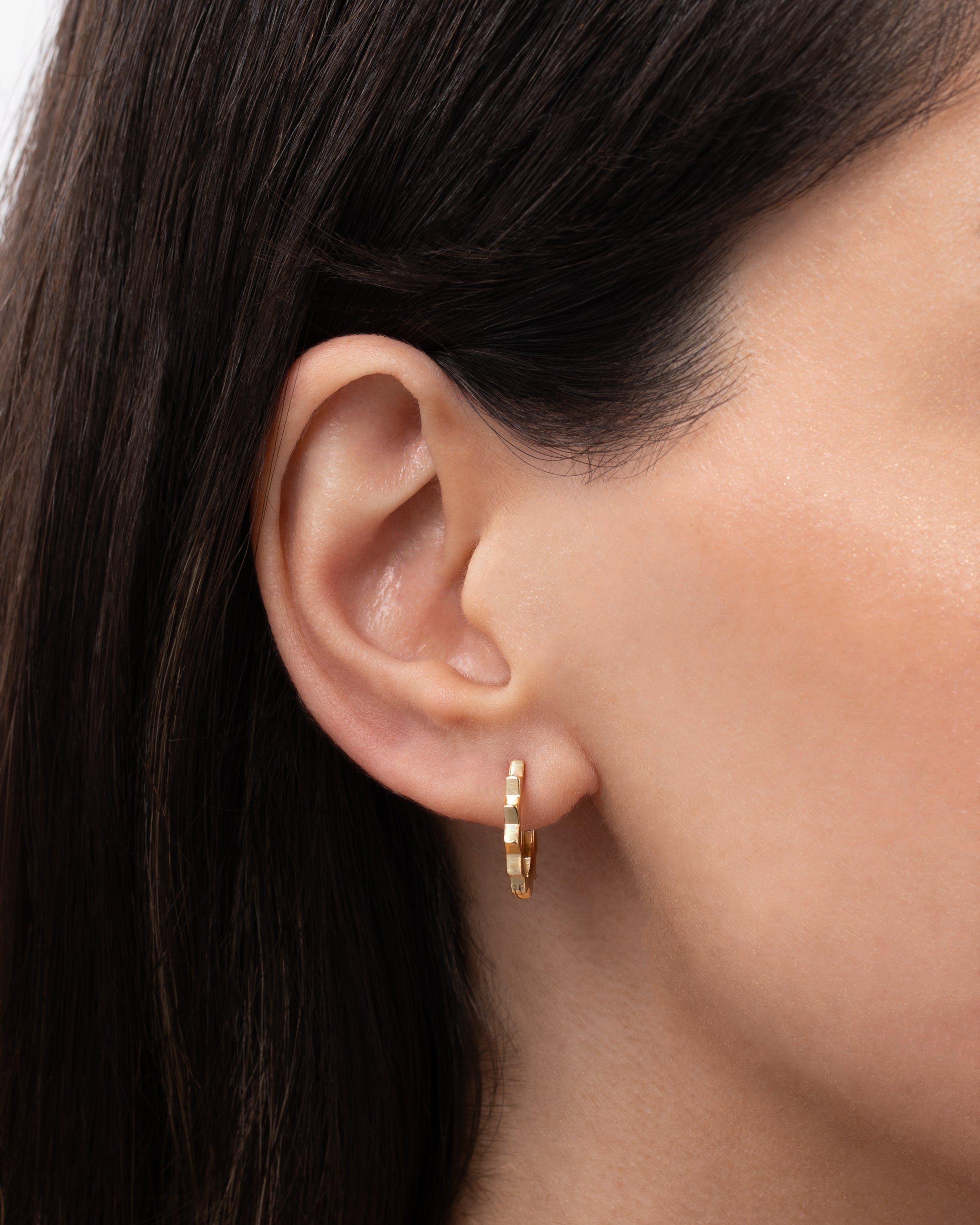 14k Gold Spike Huggie Earrings Hoops & Huggies Zoe Lev Jewelry