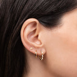 14k Gold Spike Huggie Earrings Hoops & Huggies Zoe Lev Jewelry