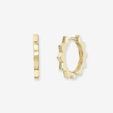 14k Gold Spike Huggie Earrings Hoops & Huggies Zoe Lev Jewelry