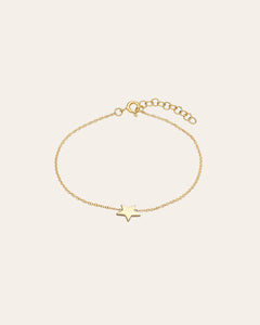 14k Gold Star Bracelet - Zoe Lev Jewelry