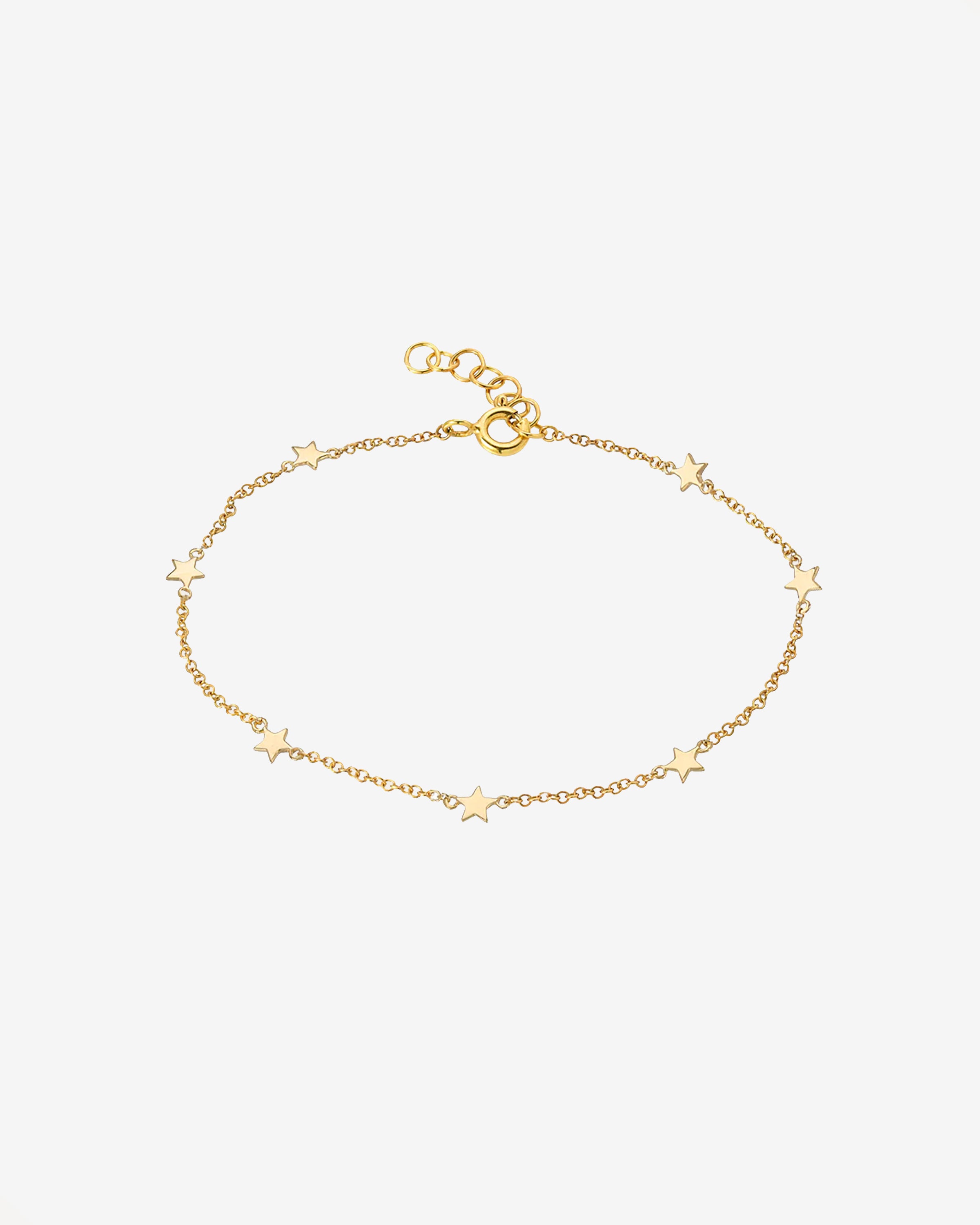 14k Gold Star Charm Anklet Zoe Lev Jewelry