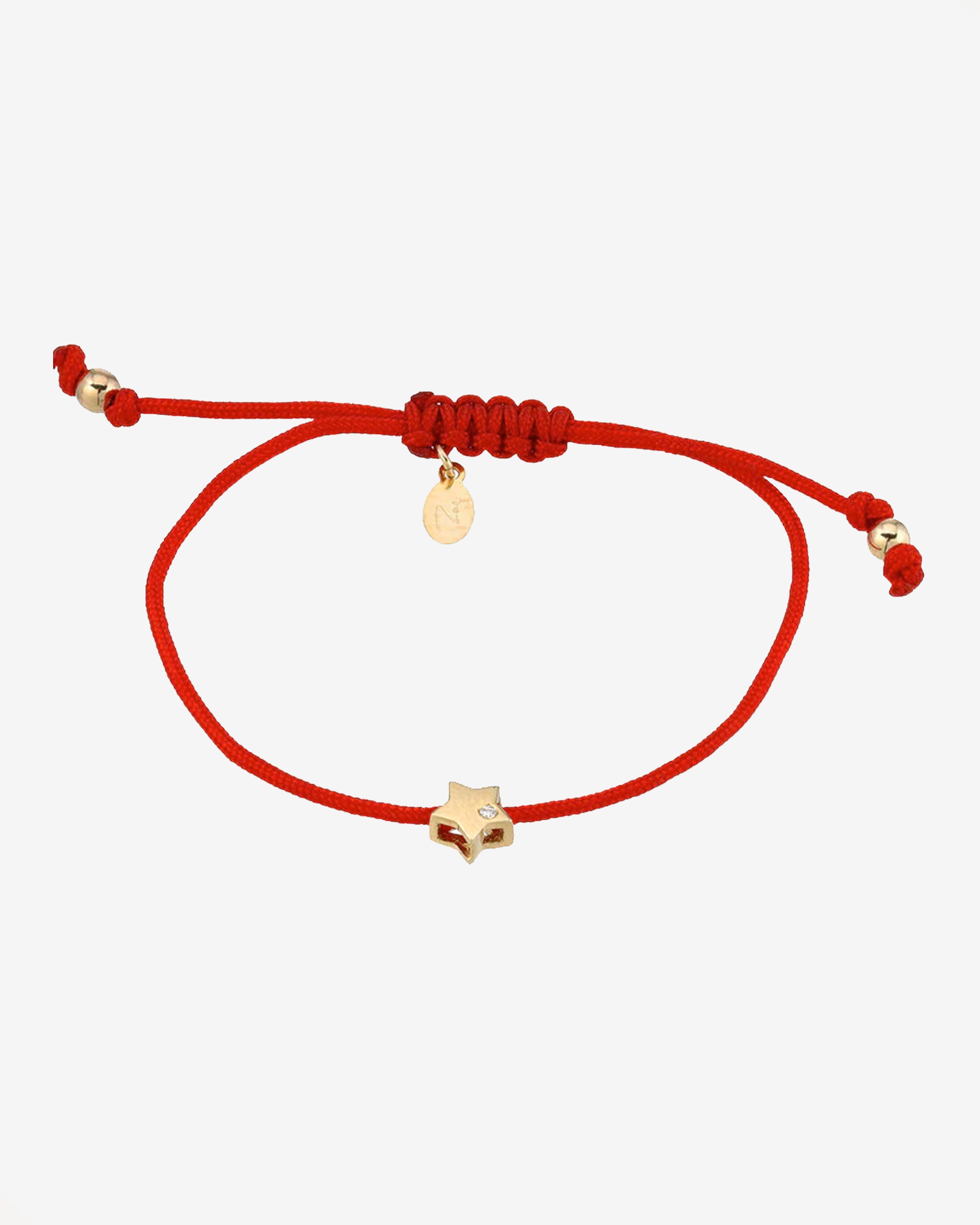 14k Gold Star with Diamond Fortune Anklet Fortune Zoe Lev Jewelry