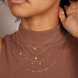 Kids 14k Gold Star with Tiny Diamond Necklace Kids Zoe Lev Jewelry