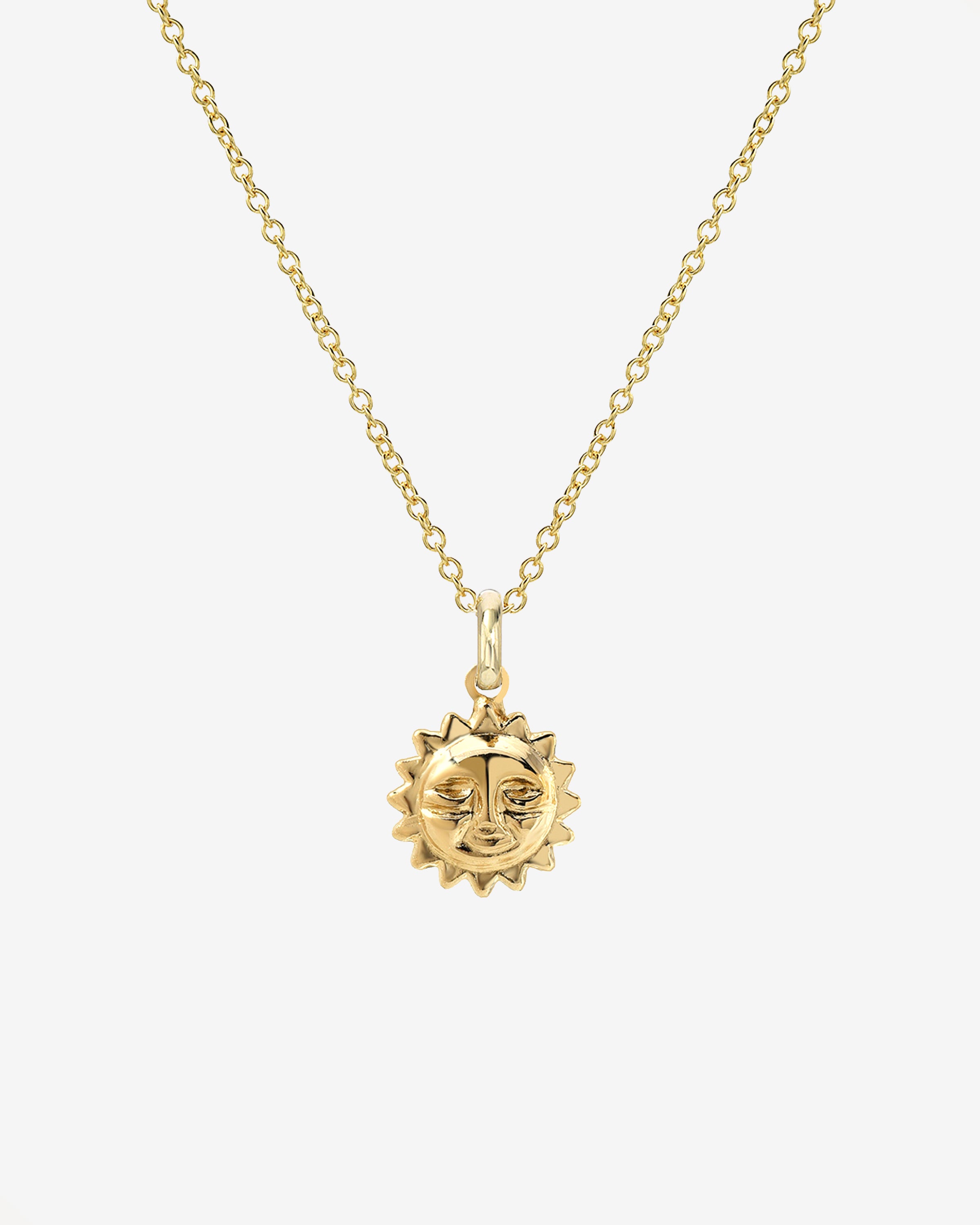 14k Gold Sun Necklace Zoe Lev Jewelry