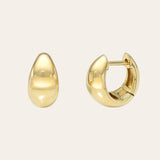 14k Gold Thick Dome Huggie Earrings Hoops & Huggies Zoe Lev Jewelry