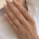 14K Gold Thin Hammered Stacking Ring Zoe Lev Jewelry