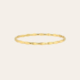 14K Gold Thin Hammered Stacking Ring Zoe Lev Jewelry