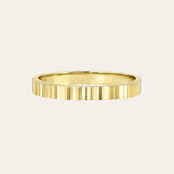 14k Gold Thin Notched Ring Zoe Lev Jewelry