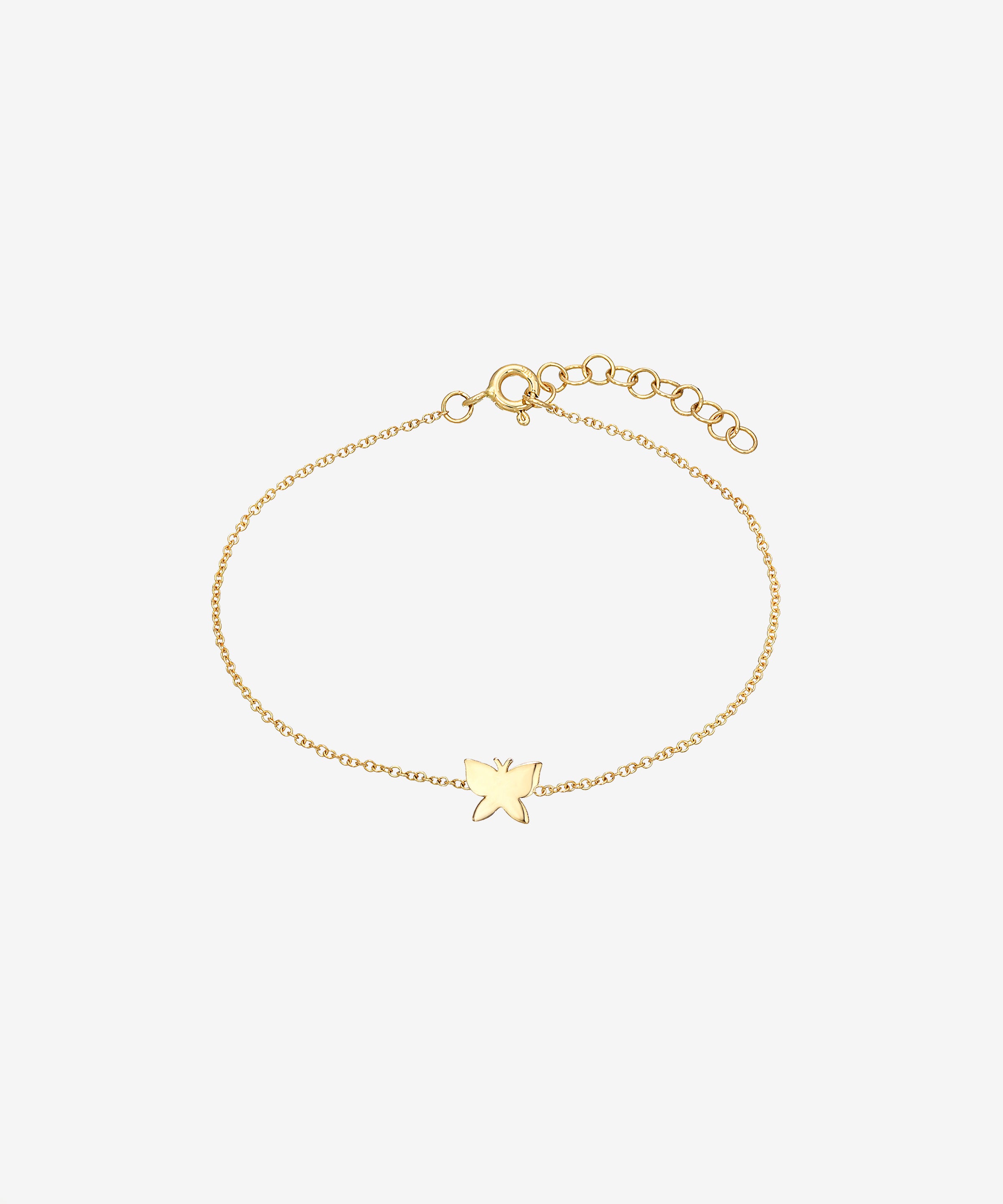 14k Gold Tiny Butterfly Bracelet Zoe Lev Jewelry
