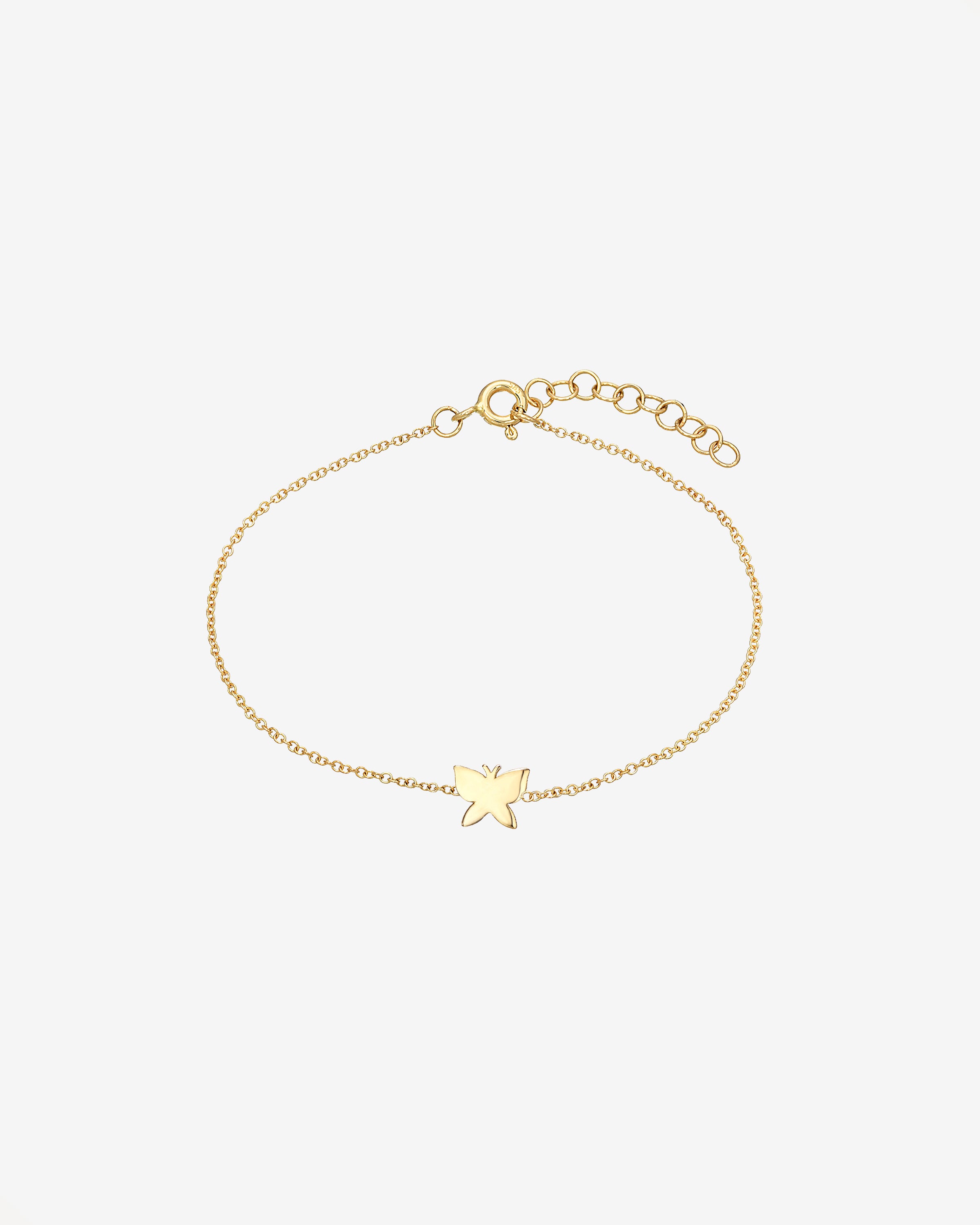 14k Gold Tiny Butterfly Bracelet Zoe Lev Jewelry