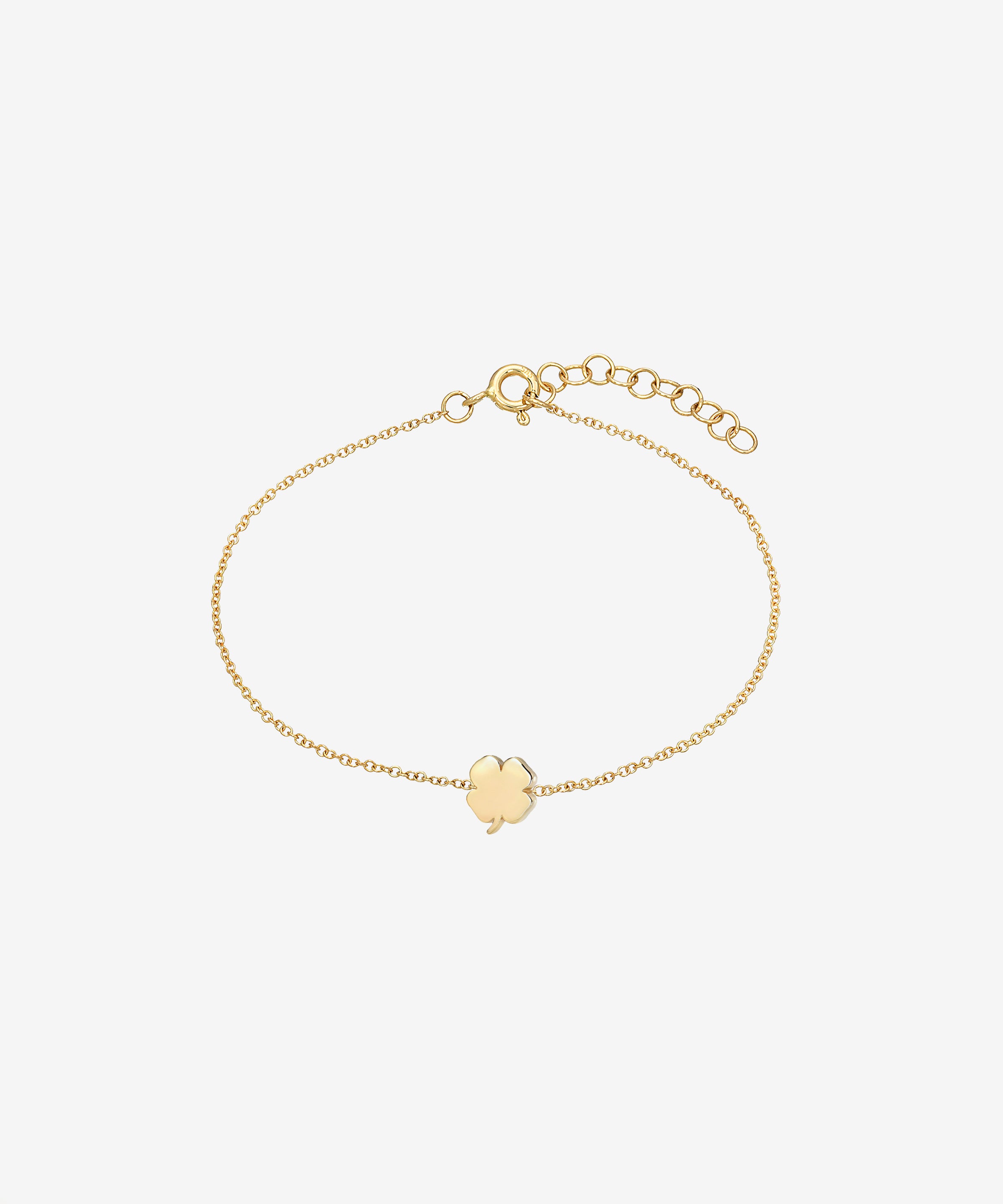 14k Gold Tiny Clover Bracelet Zoe Lev Jewelry