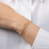 14k Gold Tiny Horseshoe Bracelet Zoe Lev Jewelry