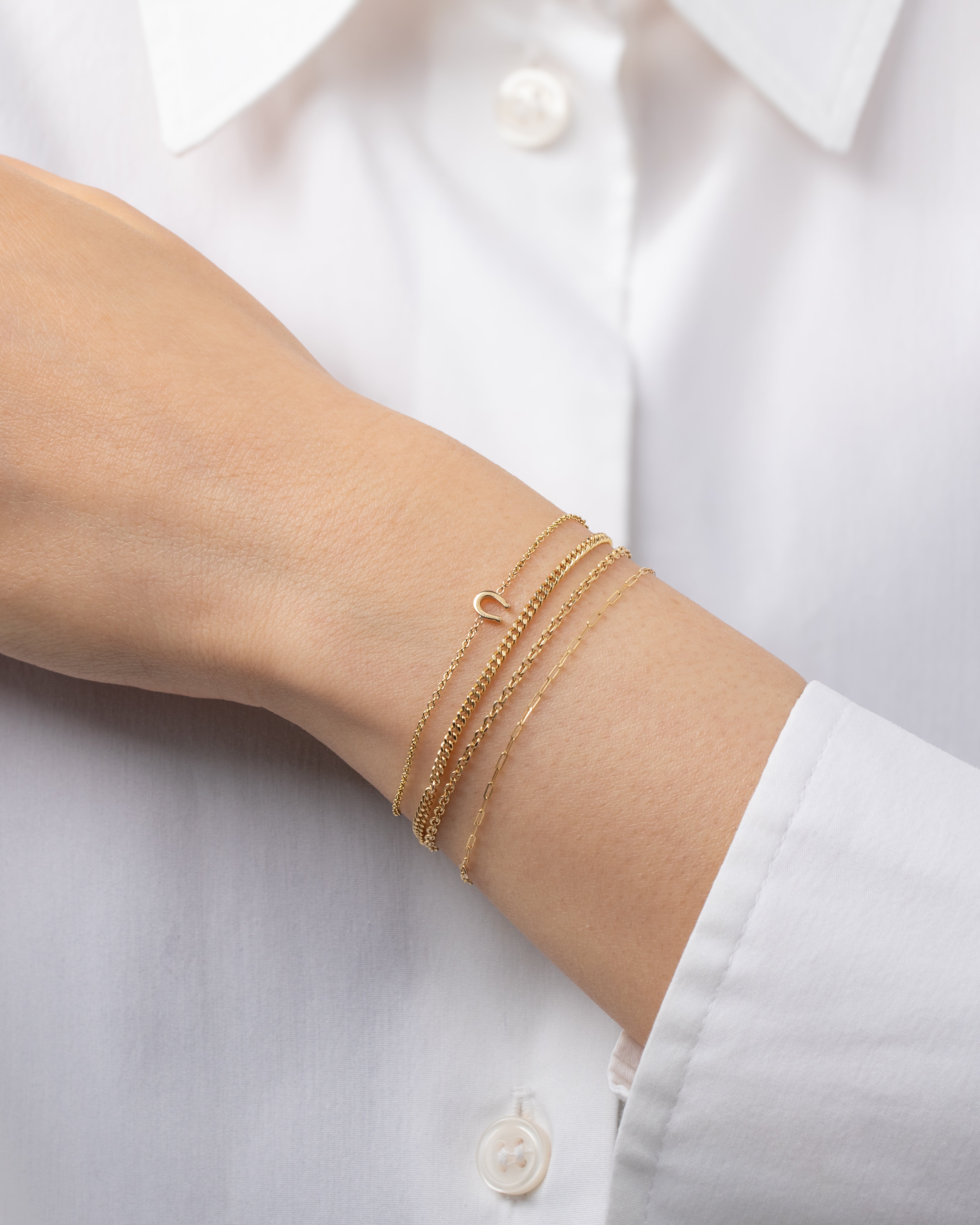 14k Gold Tiny Horseshoe Bracelet Zoe Lev Jewelry