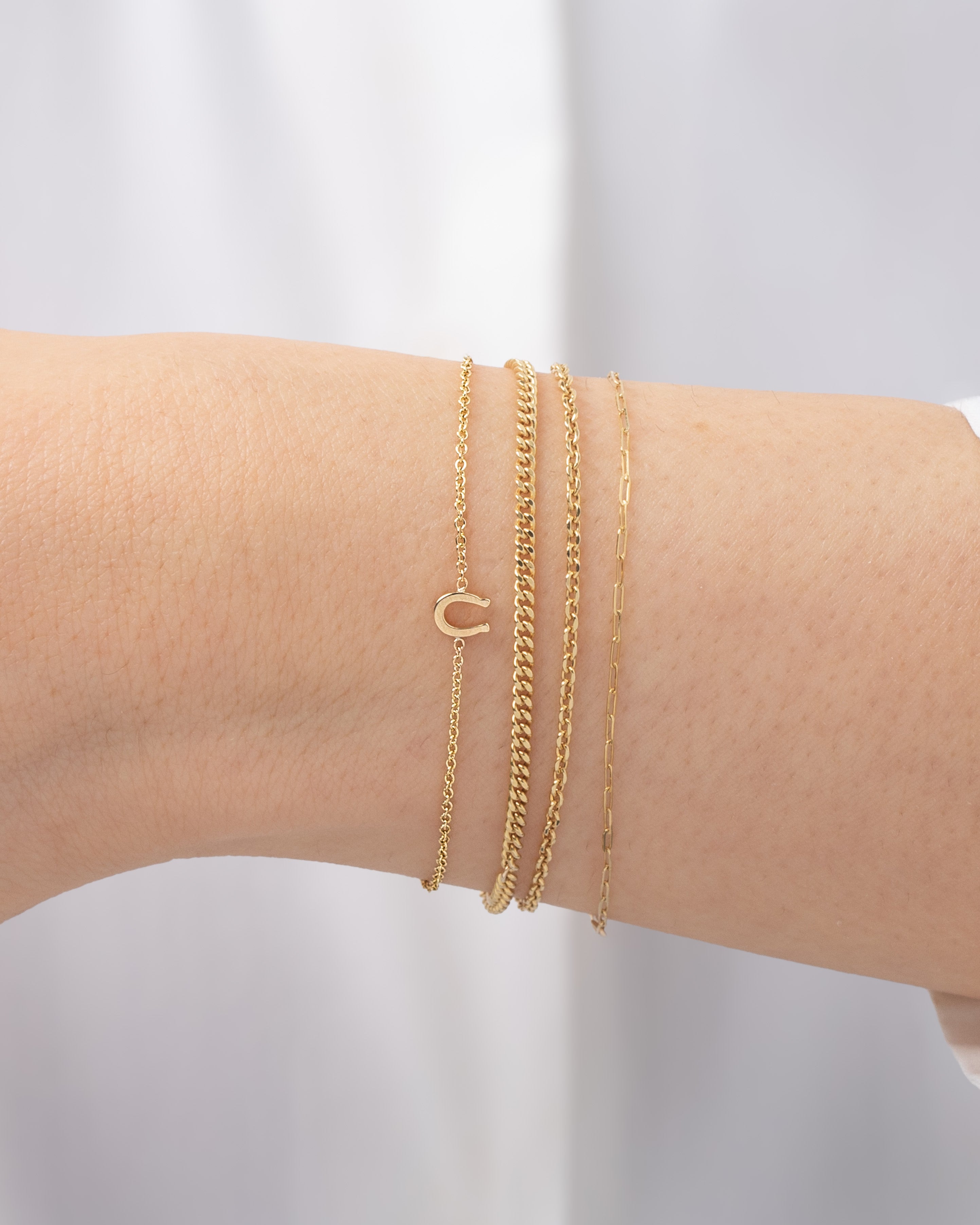 14k Gold Tiny Horseshoe Bracelet Zoe Lev Jewelry