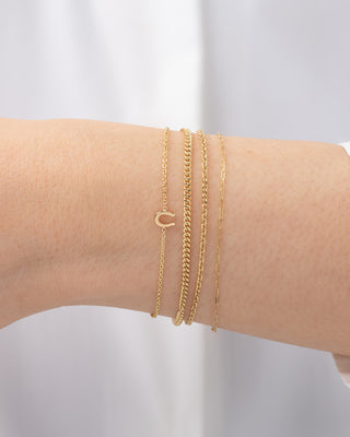 14k Gold Tiny Horseshoe Bracelet