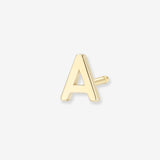 14k Gold Tiny Letter Stud Earring Personalized Zoe Lev Jewelry