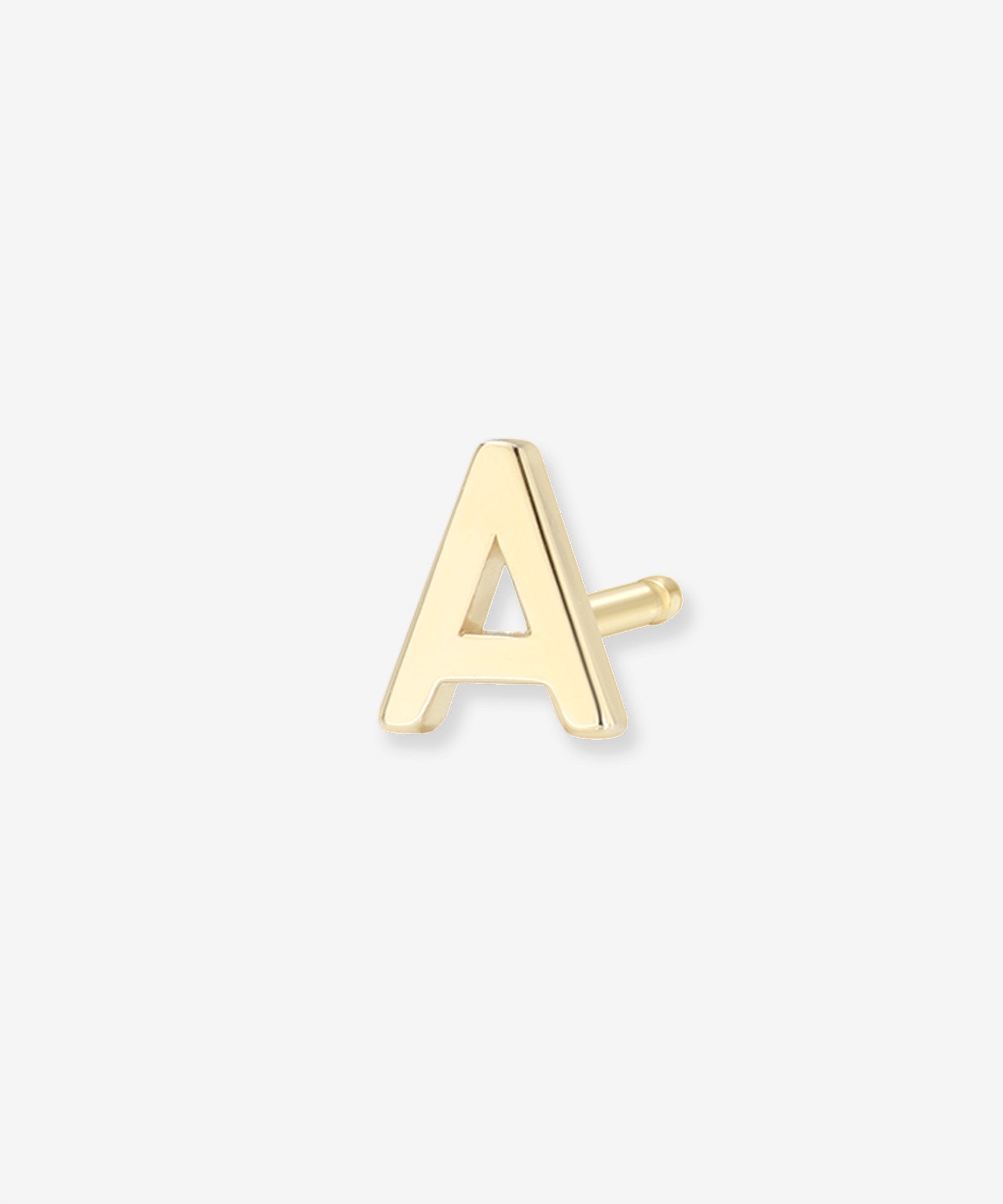 14k Gold Tiny Letter Stud Earring Personalized Zoe Lev Jewelry