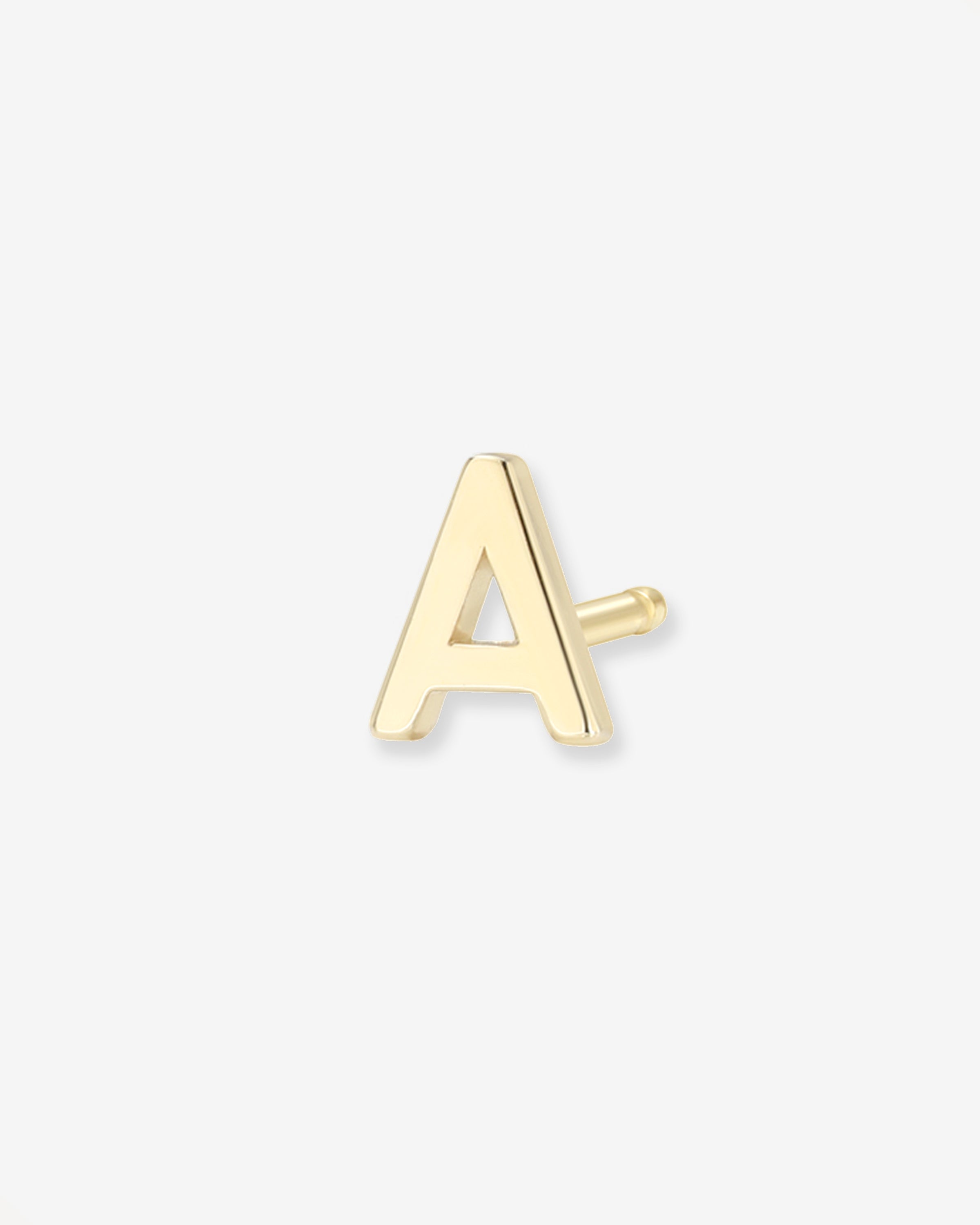 14k Gold Tiny Letter Stud Earring Personalized Zoe Lev Jewelry