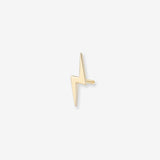 14k Gold Tiny Lightning Bolt Stud Earring Zoe Lev Jewelry
