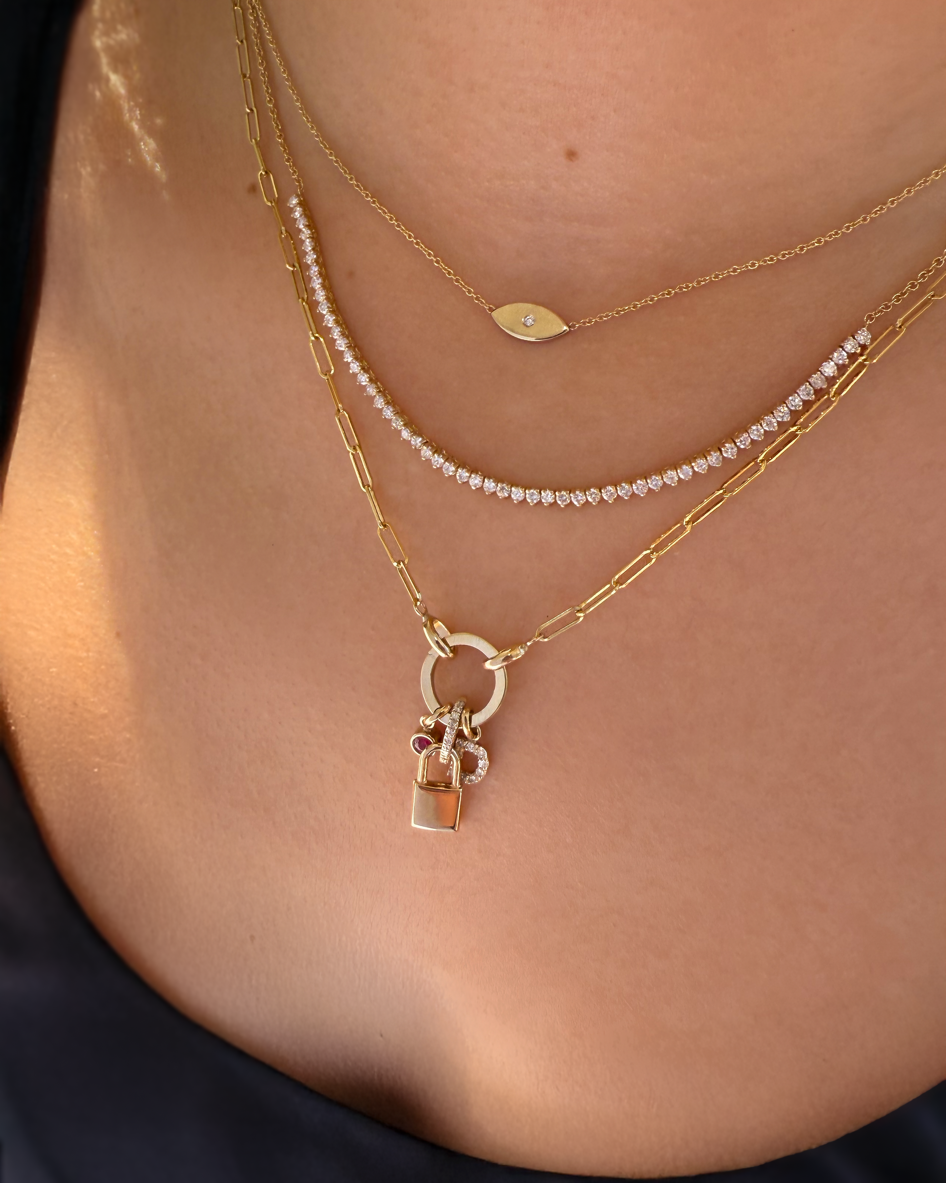 Padlock Pendant Vermeil Zoe Lev Jewelry