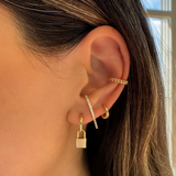 14k Gold Tiny Lock Pendant Zoe Lev Jewelry