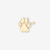 14k Gold Tiny Paw Stud Earring Zoe Lev Jewelry