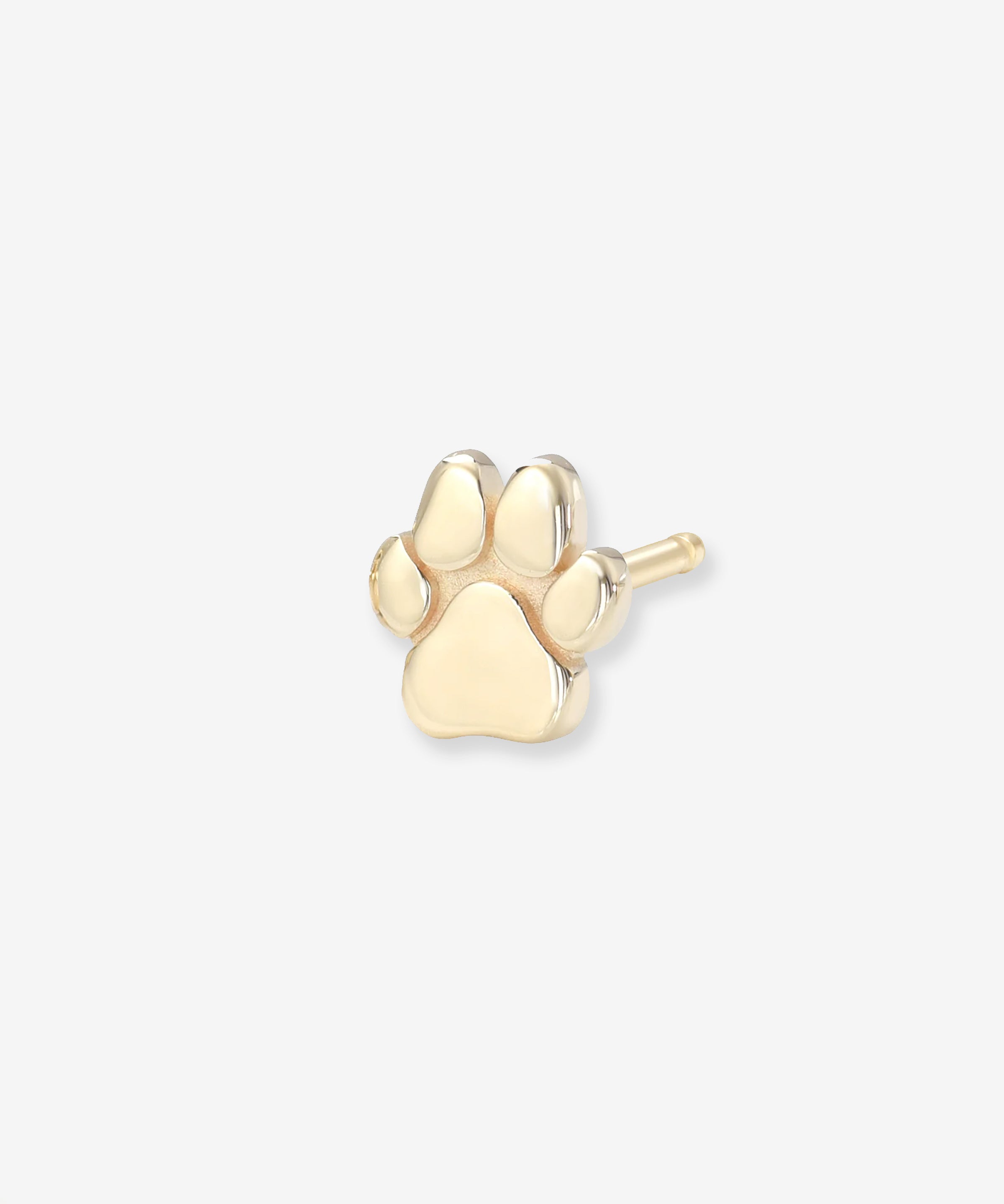 14k Gold Tiny Paw Stud Earring Zoe Lev Jewelry