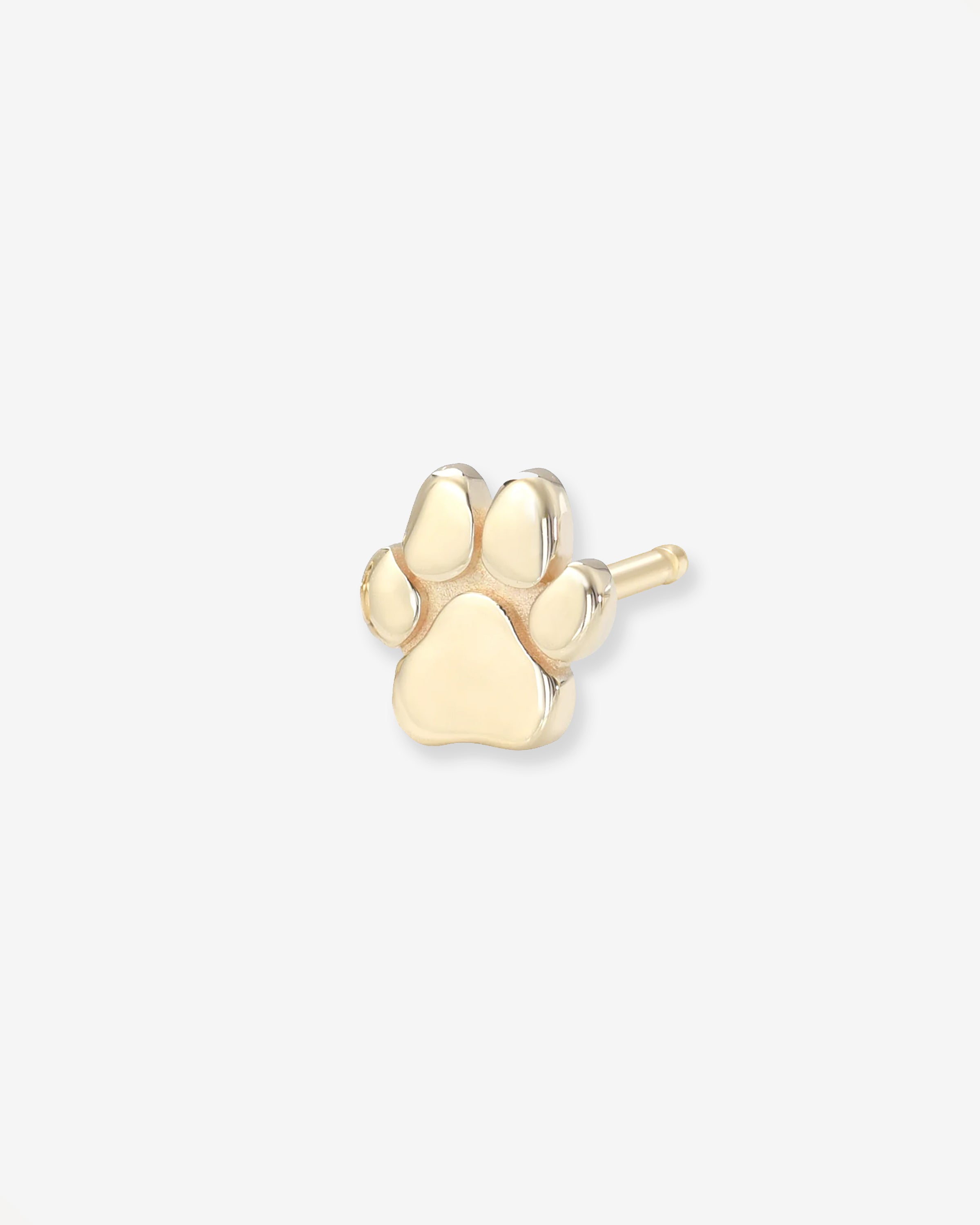 14k Gold Tiny Paw Stud Earring Zoe Lev Jewelry