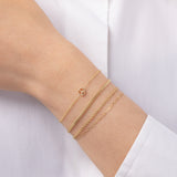 14k Gold Tiny Peace Bracelet Zoe Lev Jewelry