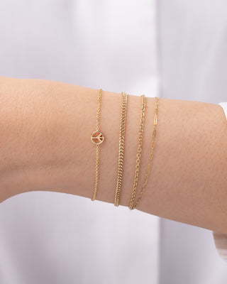 14k Gold Tiny Peace Bracelet