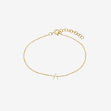 14k Gold Tiny Wishbone Bracelet Zoe Lev Jewelry