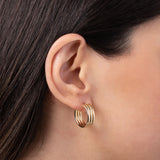 14k Gold Trio Hoop Earrings Hoops & Huggies Zoe Lev Jewelry